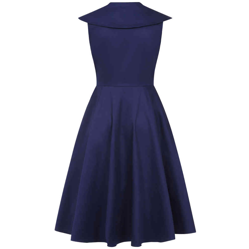 Banned - Isla Swing Flare Kleid - Blau